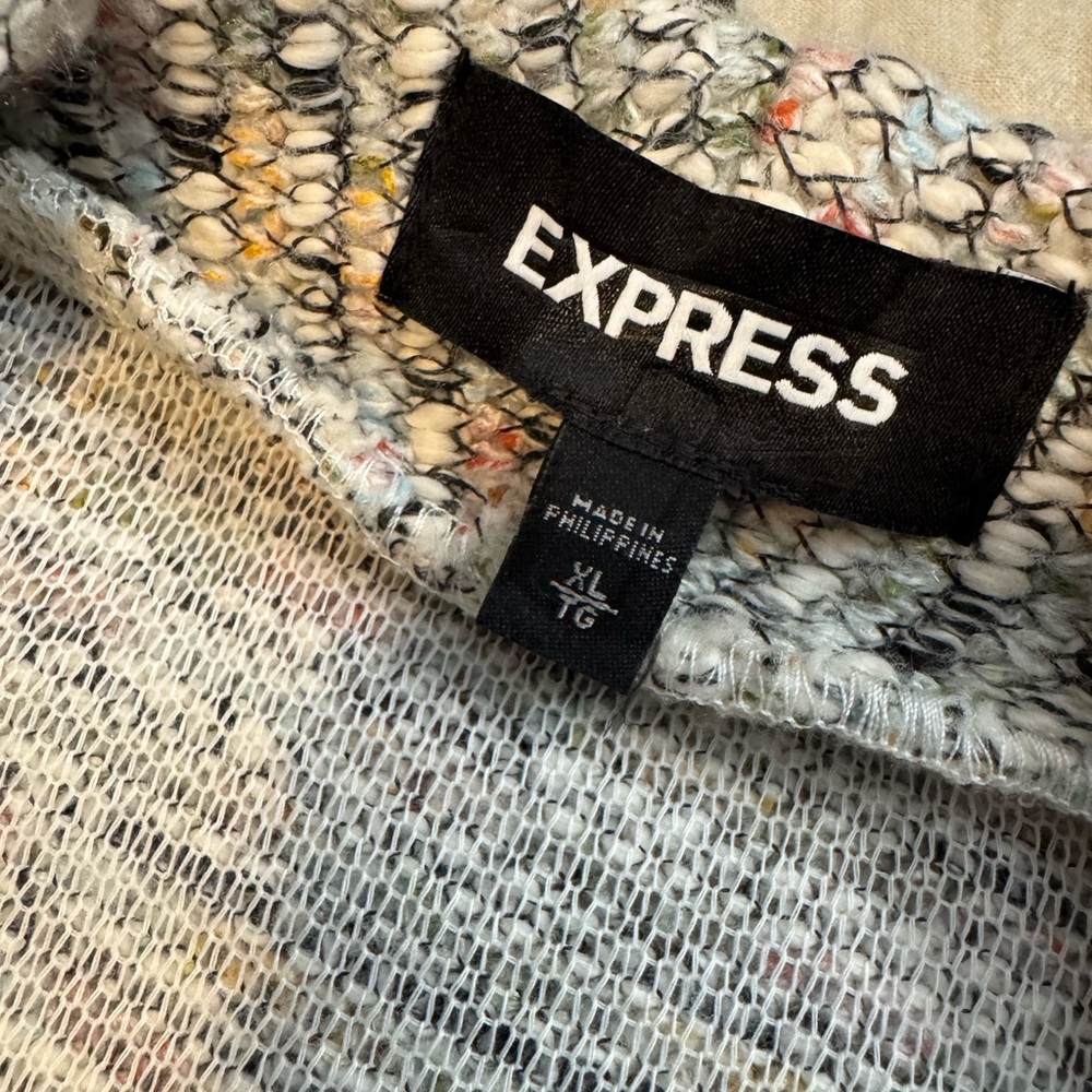 Express Multicolor Knit Cardigan Jacket - Picture 5 of 6